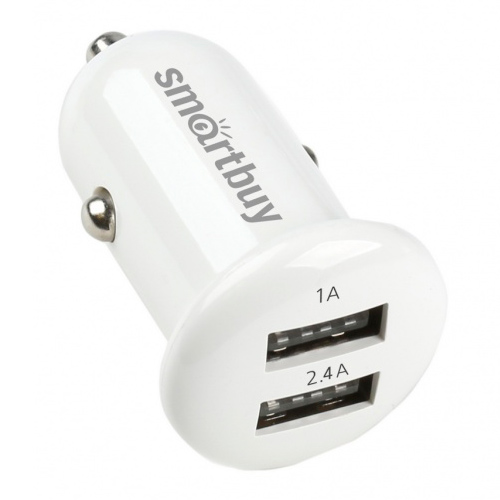 Автомобильное зарядное устройство SmartBuy TURBO белое, 2 USB SBP-2025 от Вольт Маркет