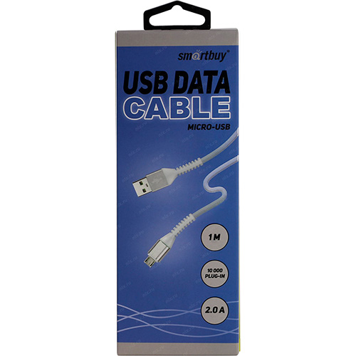 Дата-кабель Smartbuy MicroUSB кабель в TPE оплетке Flow 3D, 1м, мет. наконечник от Вольт Маркет